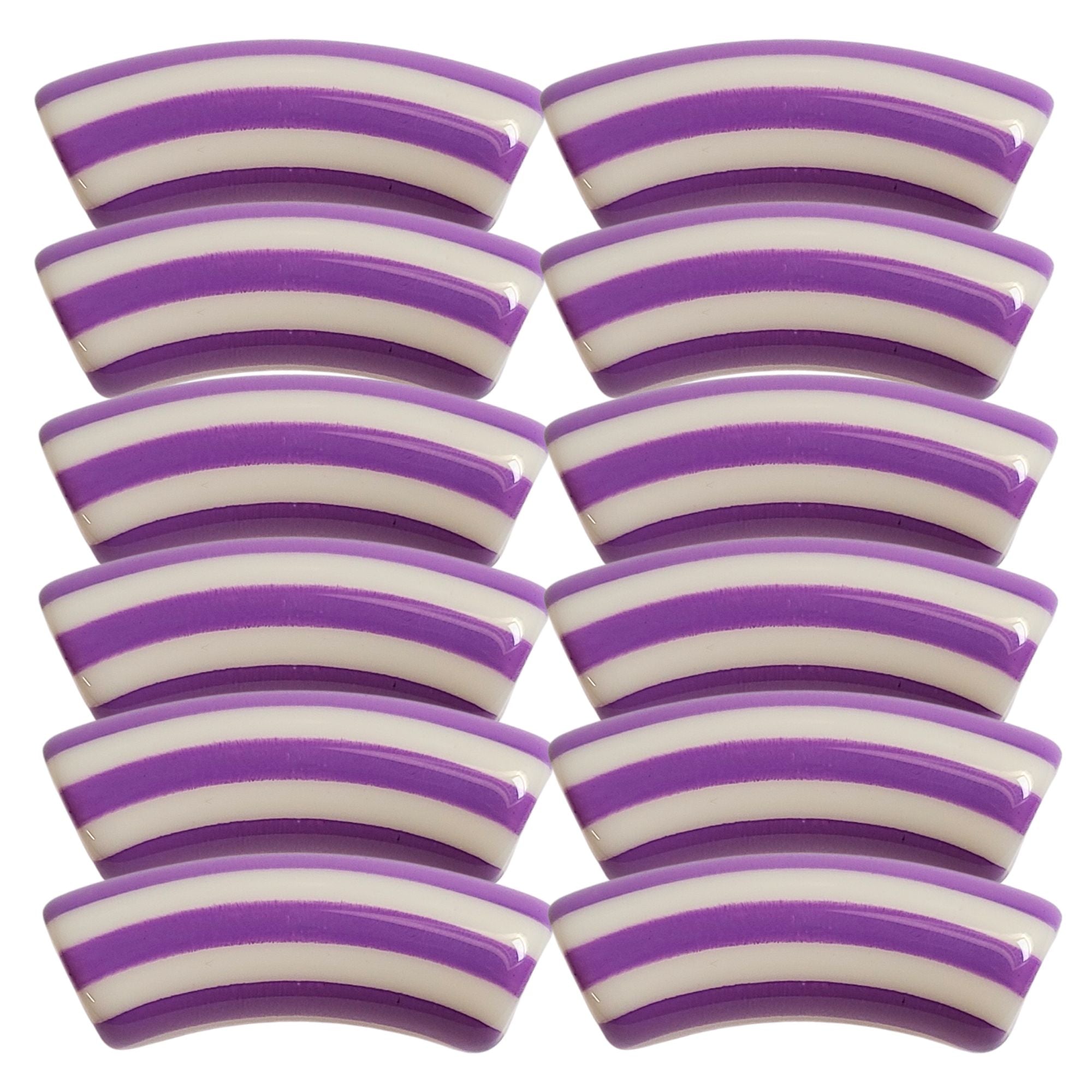 ARTSHOP Tubes à Rayures 455 perle tube violet 12mm x1