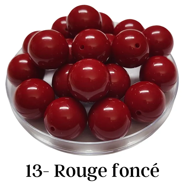 ARTSHOP Boules 20MM 13 perle ronde rouge foncé x1