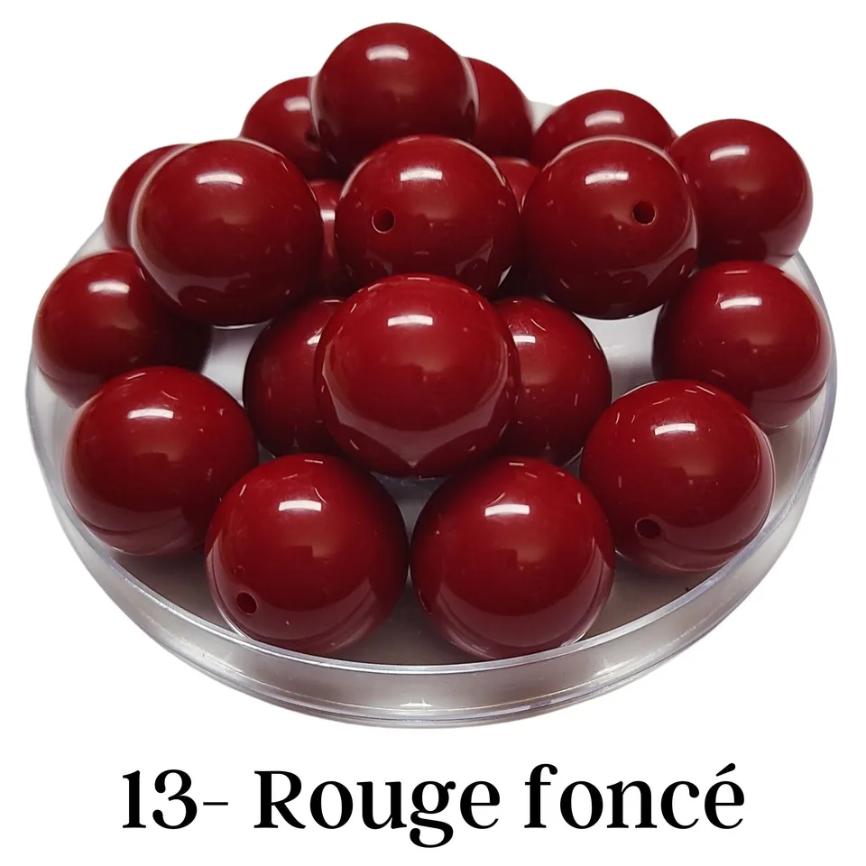 ARTSHOP Boules 20MM 13 perle ronde rouge foncé x1