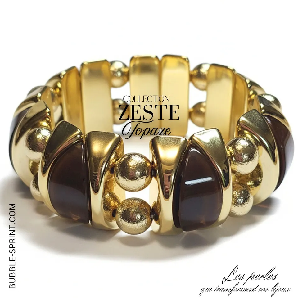 ARTSHOP ZESTE Topaze marbré kit bracelet sans aiguille