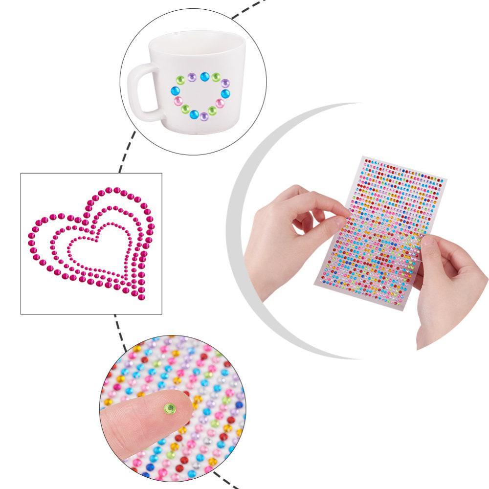 Gingerlily Loisirs strass adhésifs colorés 3x2mm feuille de 780