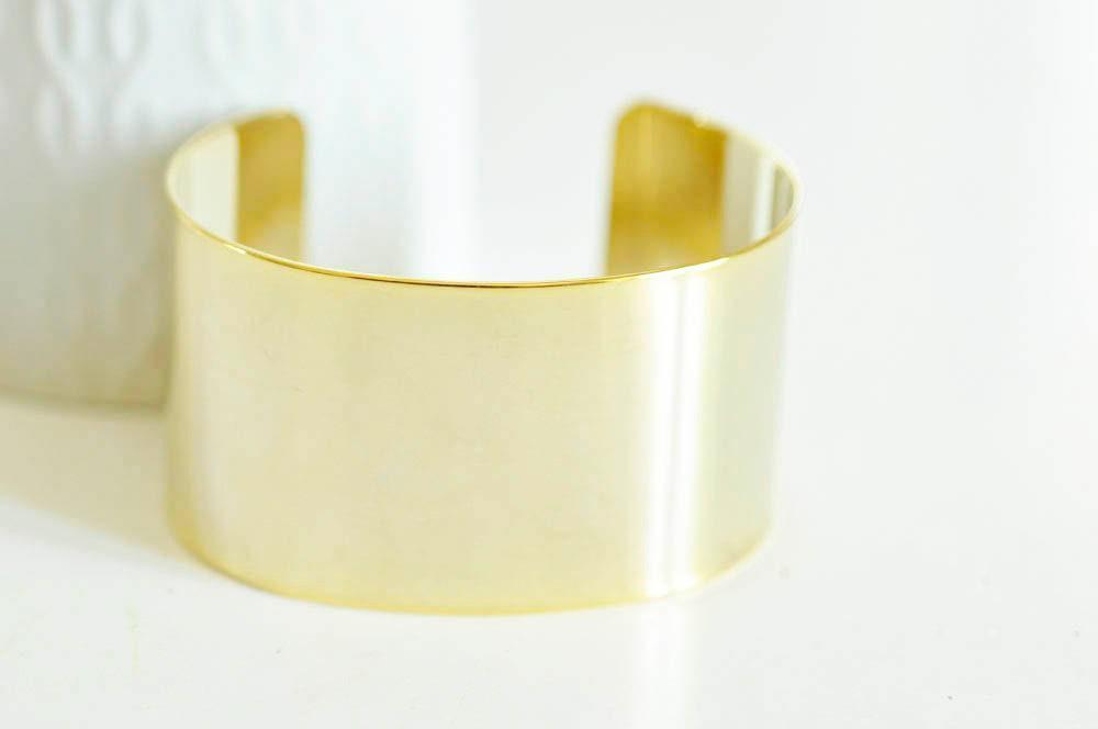 Gingerlily G1329 bracelet manchette XXL doré 40mm réglable