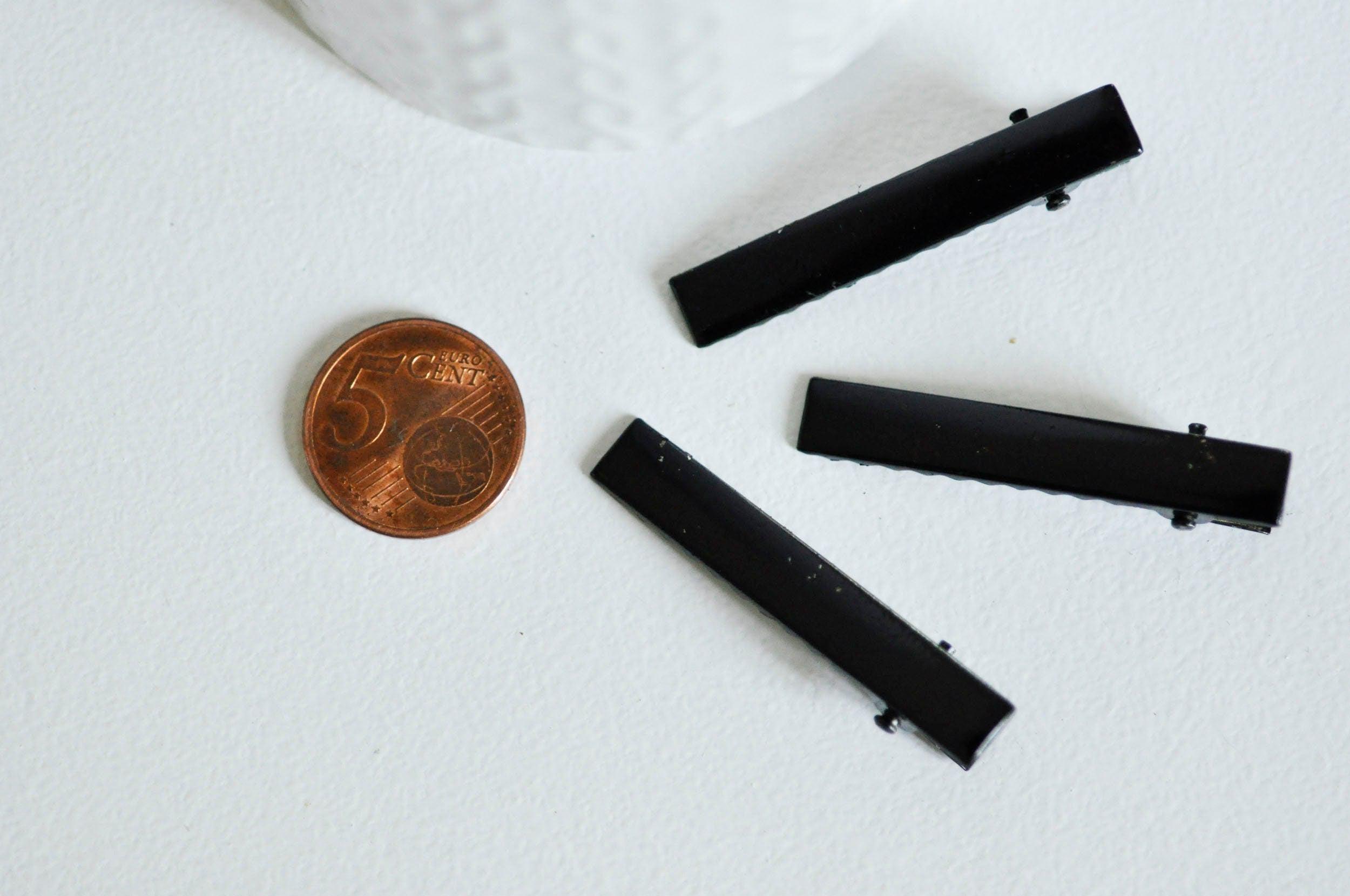 Gingerlily Supports barrette métal noir 46mm x2