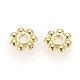 Gingerlily Perles rondelles fleurs laiton doré 4.5mm x50