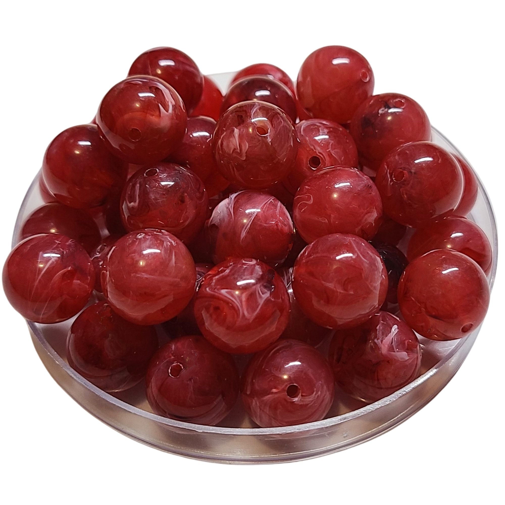 ARTSHOP Boules 16MM 367 boules acrylique framboise marbré x15