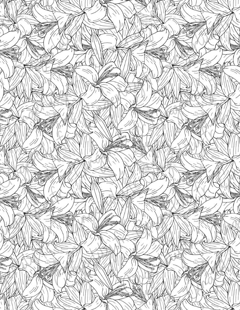 Gingerlily Pâte polymère feuille transfert fleurs tropicales 14x10 cm