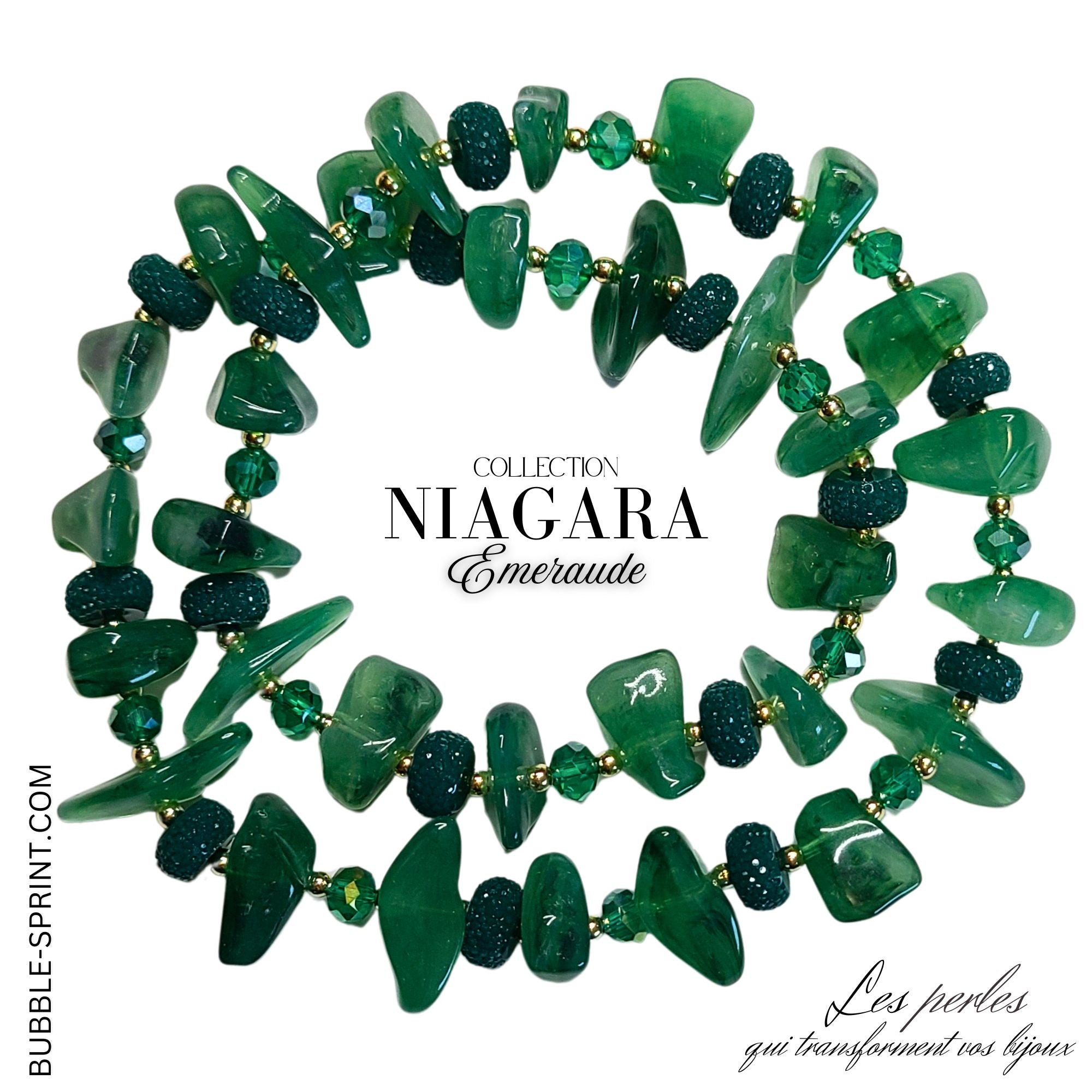 ARTSHOP Niagara collier acrylique Emeraude kit 52 cm