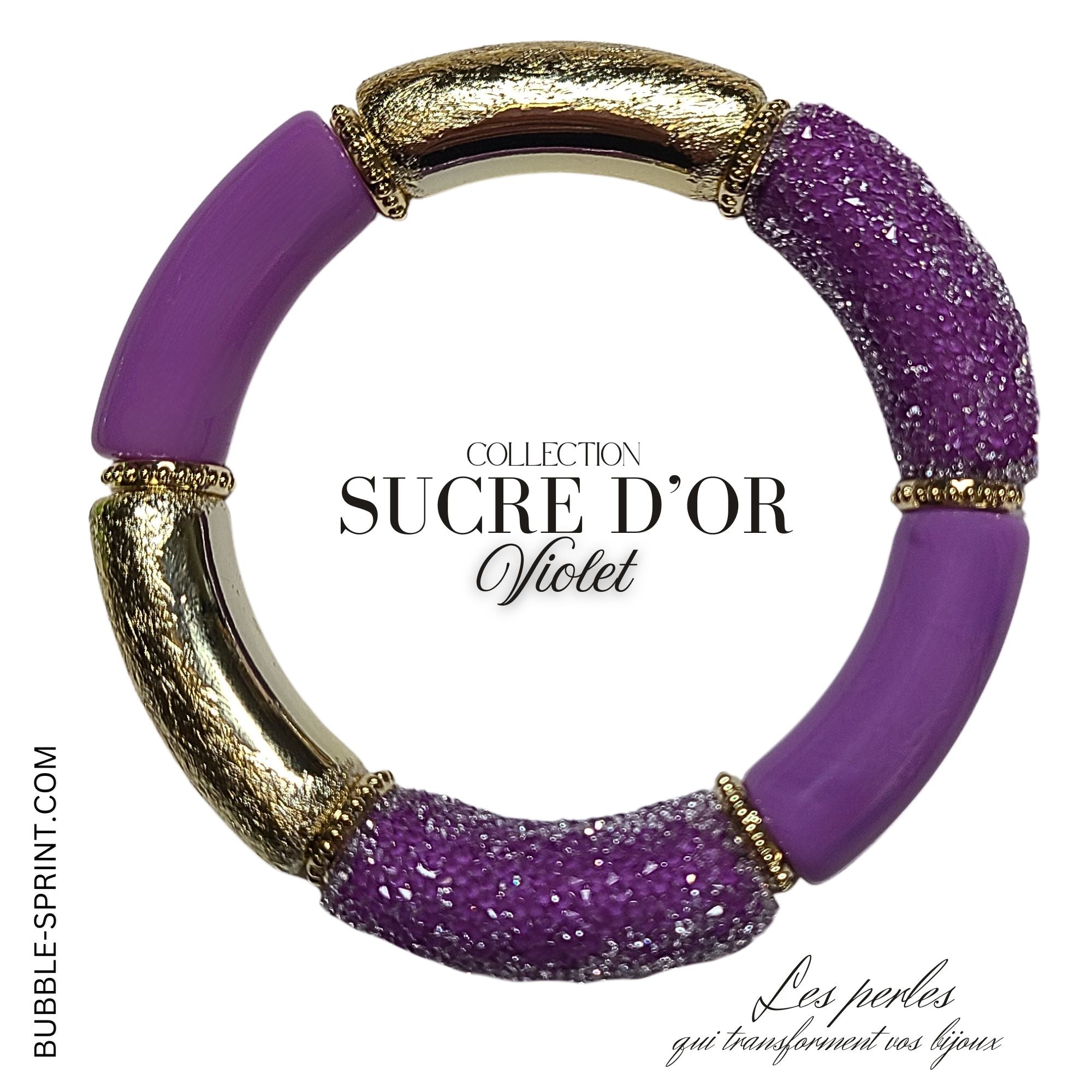 ARTSHOP Tubes Sucrés 441 perle Violet 14mm x1