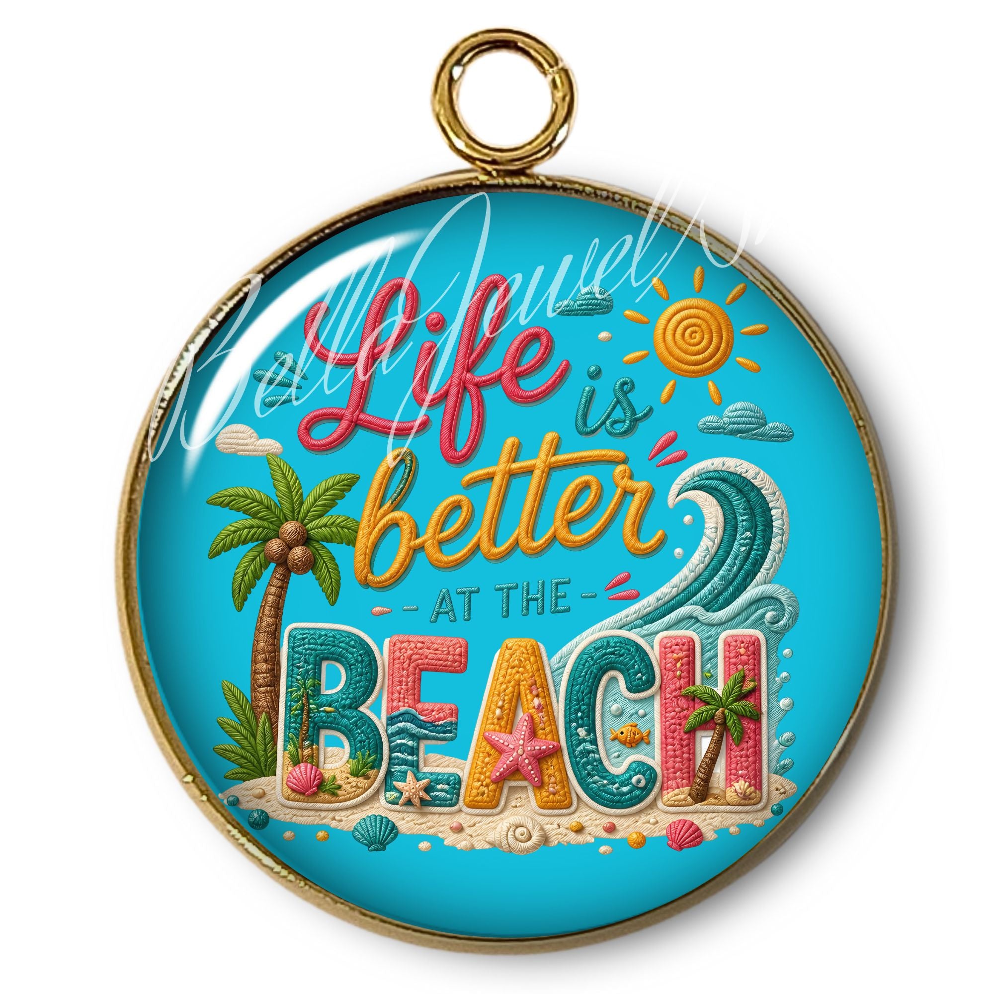 ARTSHOP 112 pendentif Intemporel Summer plaqué or x1