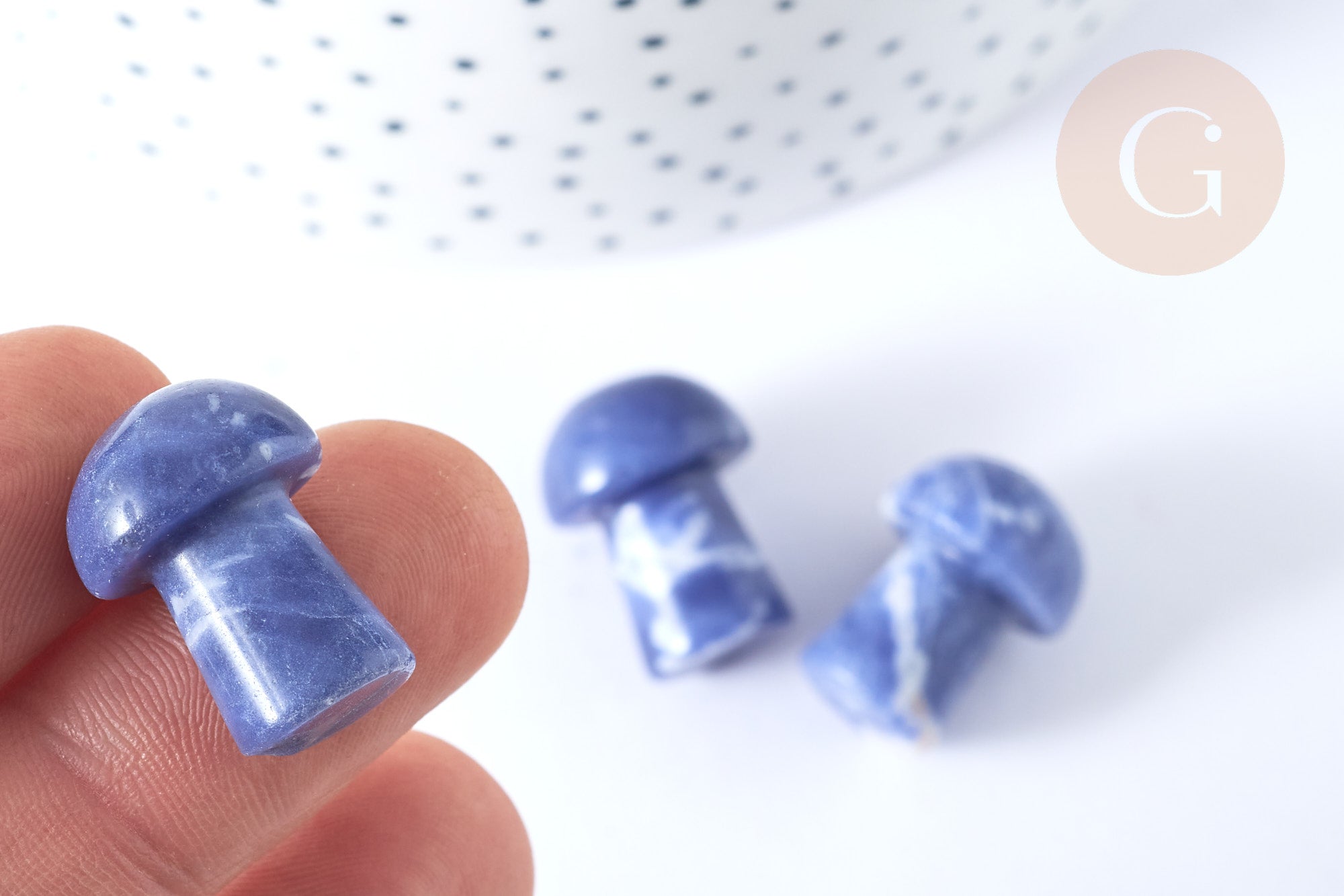 Gingerlily Pierres naturelles G7549 pierre massage champignon sodalite 20mm