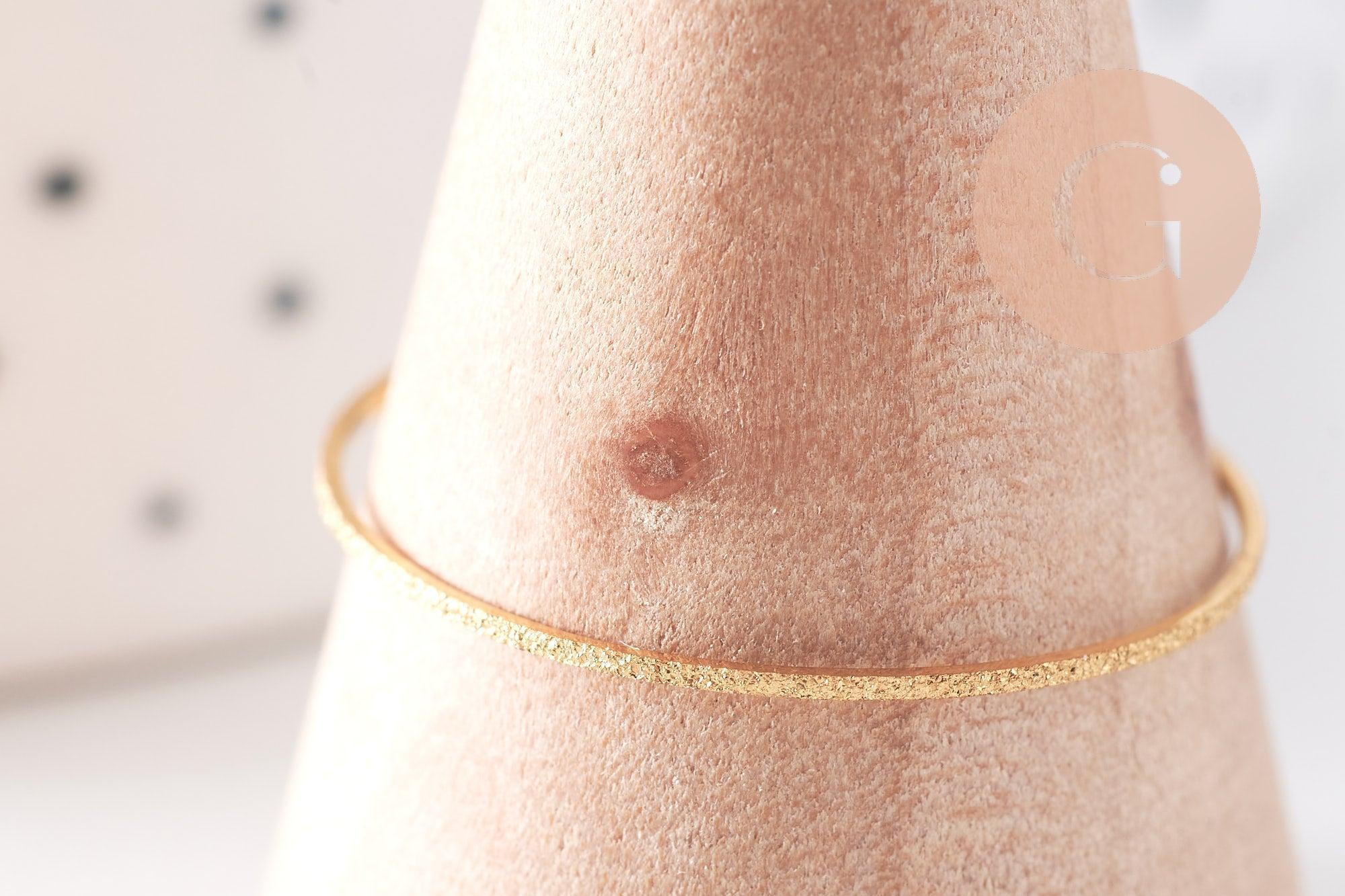 Gingerlily Perles G10366 alliance fine dorée sablée 1mm taille 8 x1