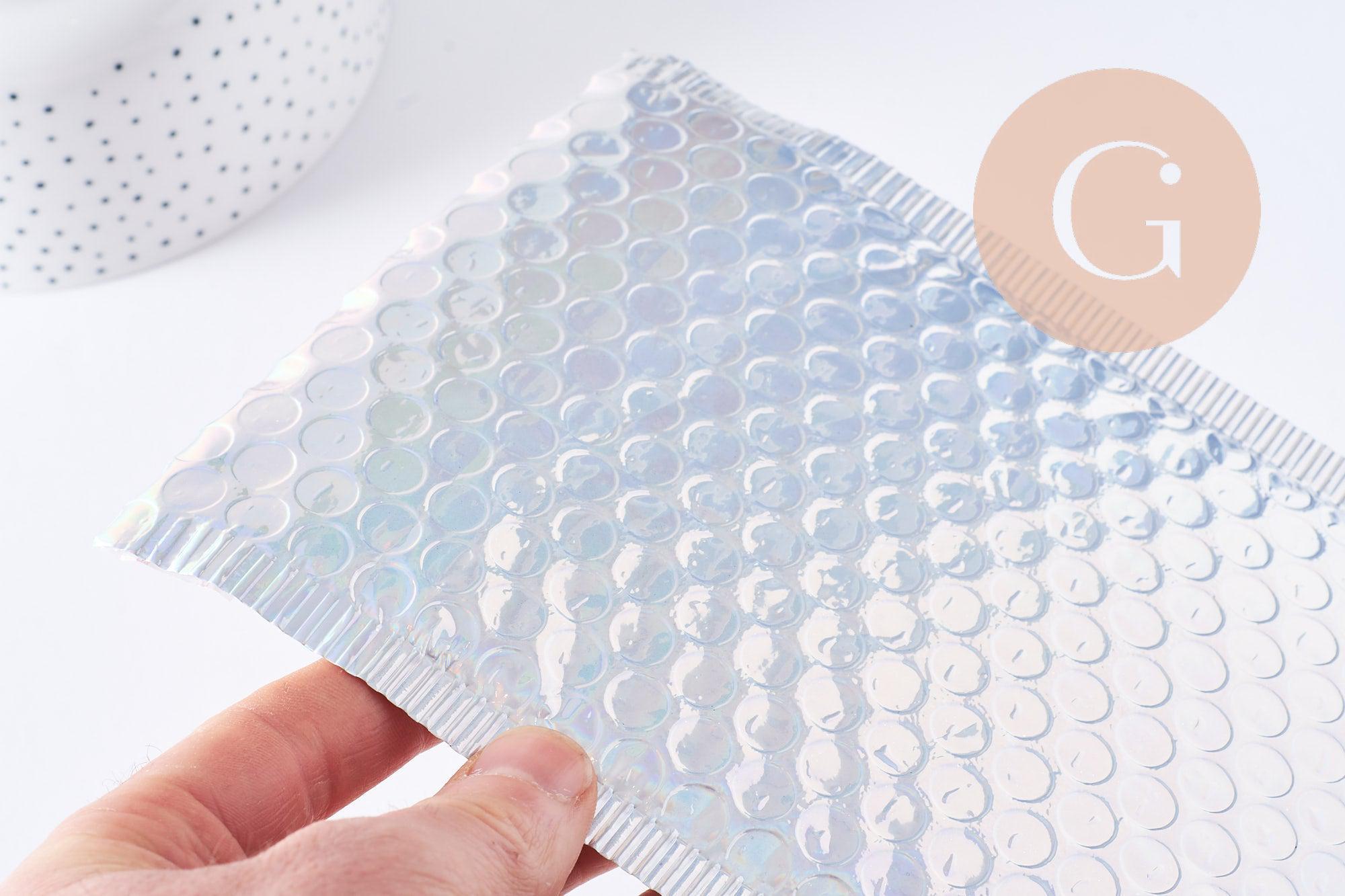 Gingerlily G10063 enveloppe bulle argent holographique 15x13cm x8