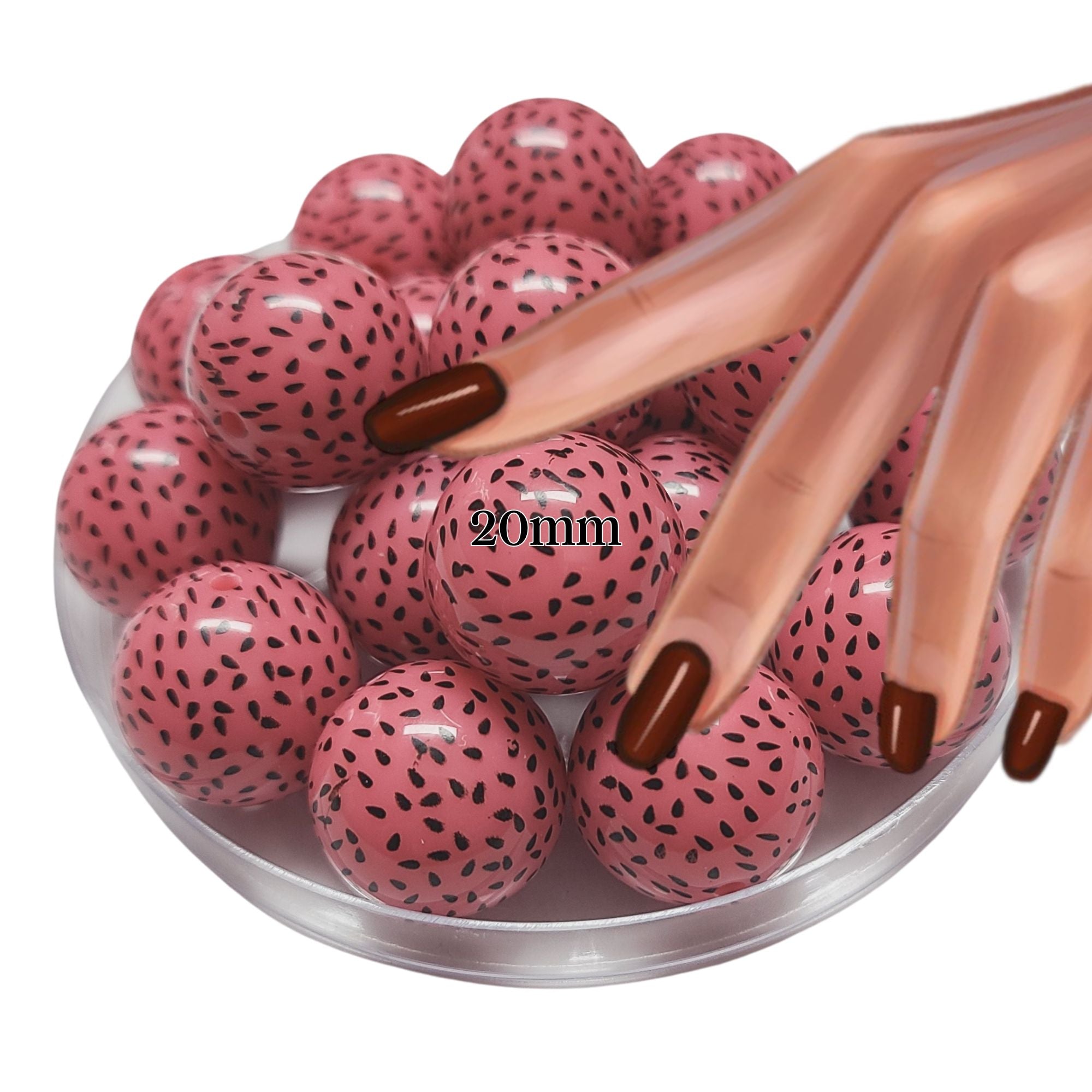 ARTSHOP Boules 20MM n°25 perle acrylique Pastèque rose x10