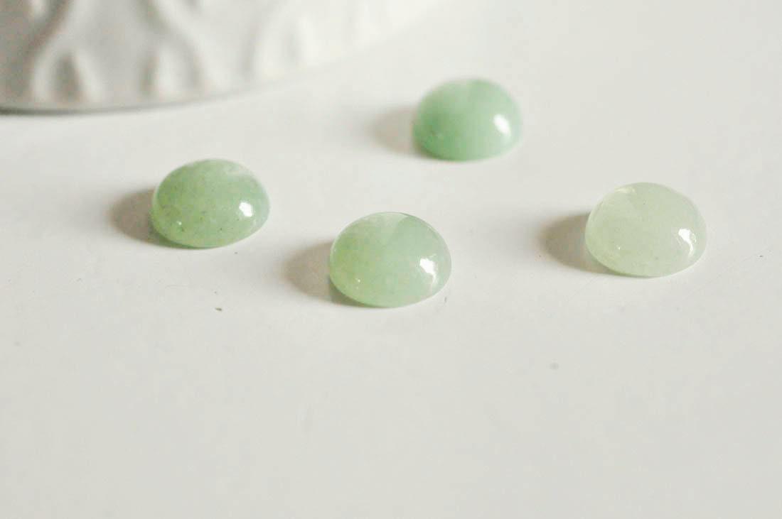 Gingerlily Cabochon aventurine verte rond 8mm pierre à coller