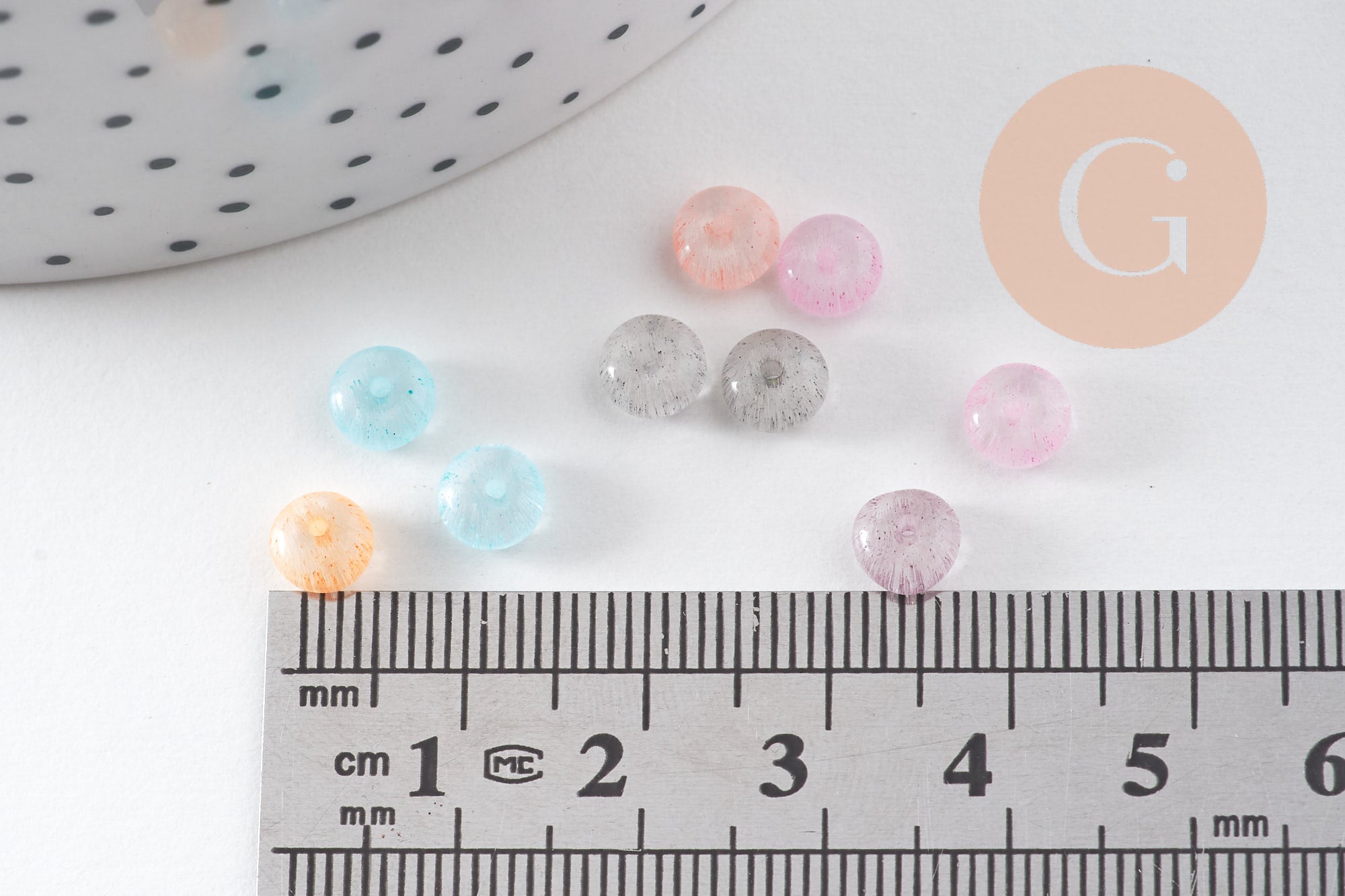 Gingerlily G10883 perles rocaille rondelle pastel 6mm 10gr
