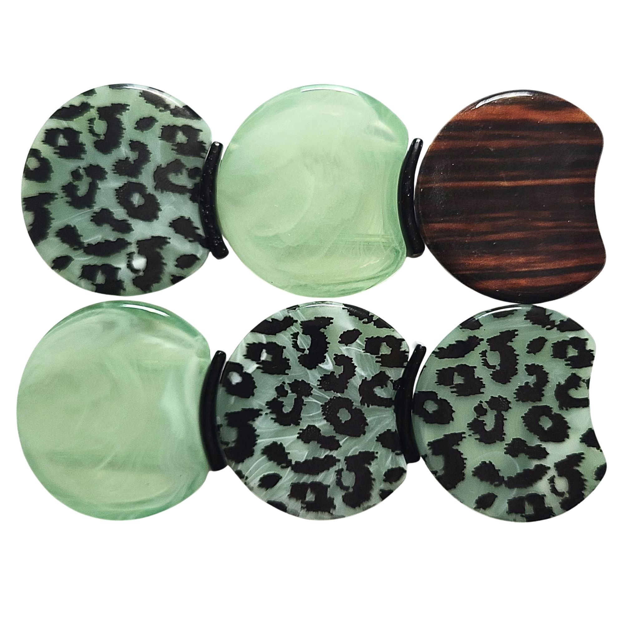 ARTSHOP Bijoux en KITS MOON Léopard Menthe bracelet kit sans aiguille