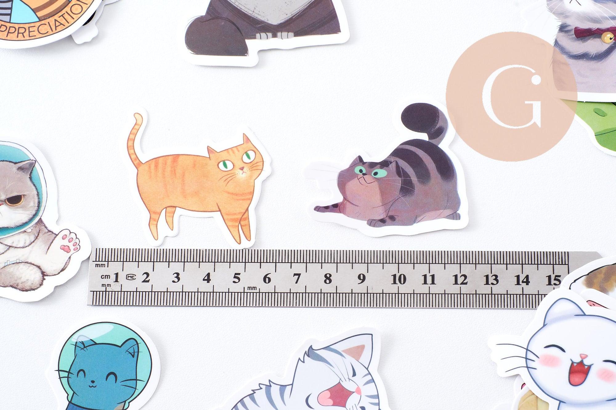 Gingerlily G10539 autocollants chats PVC 40x70mm x50