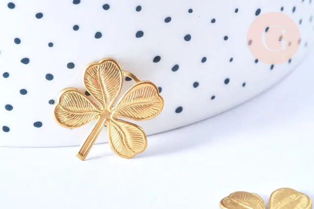 Gingerlily Pendentifs G6444 pendentif trèfle 4 feuilles 22mm x2