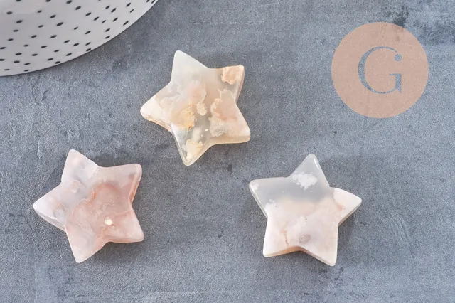 Gingerlily Pierres G8249 déco agate fleur étoile du nord