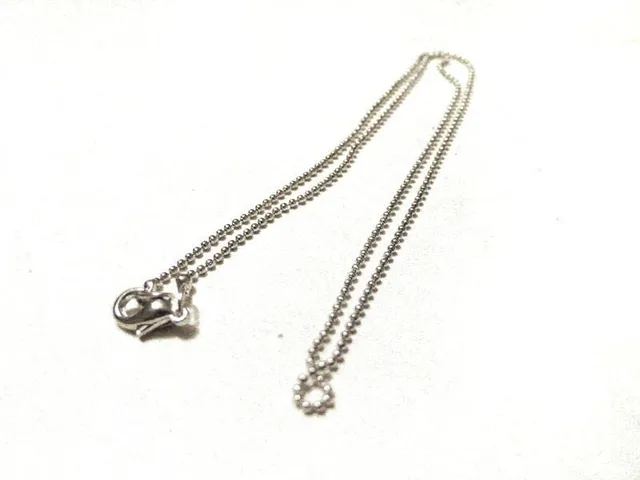 Gingerlily Chaîne complète platine boule facettée 1,5 mm 40 cm