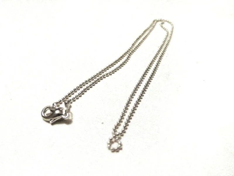 Gingerlily Chaîne complète platine boule facettée 1,5 mm 40 cm