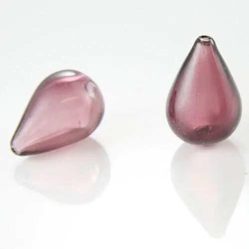 Gingerlily Perle goutte prune verre soufflé bouche bulle