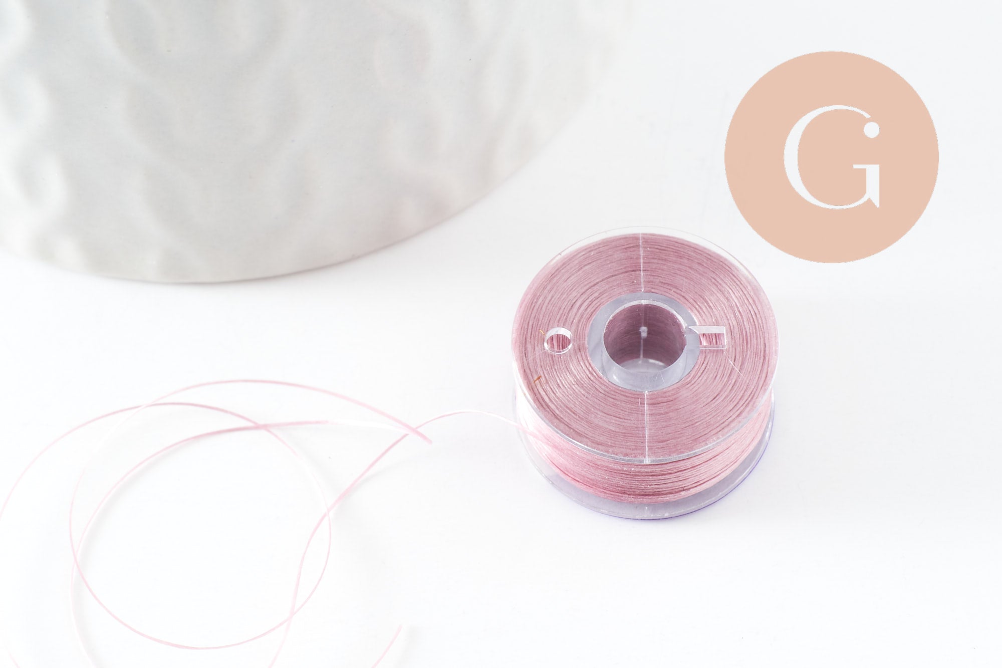 Gingerlily Fil nylon rose 0,1mm 46m tissage