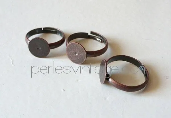 Gingerlily Support bague réglable cuivre 10mm x4