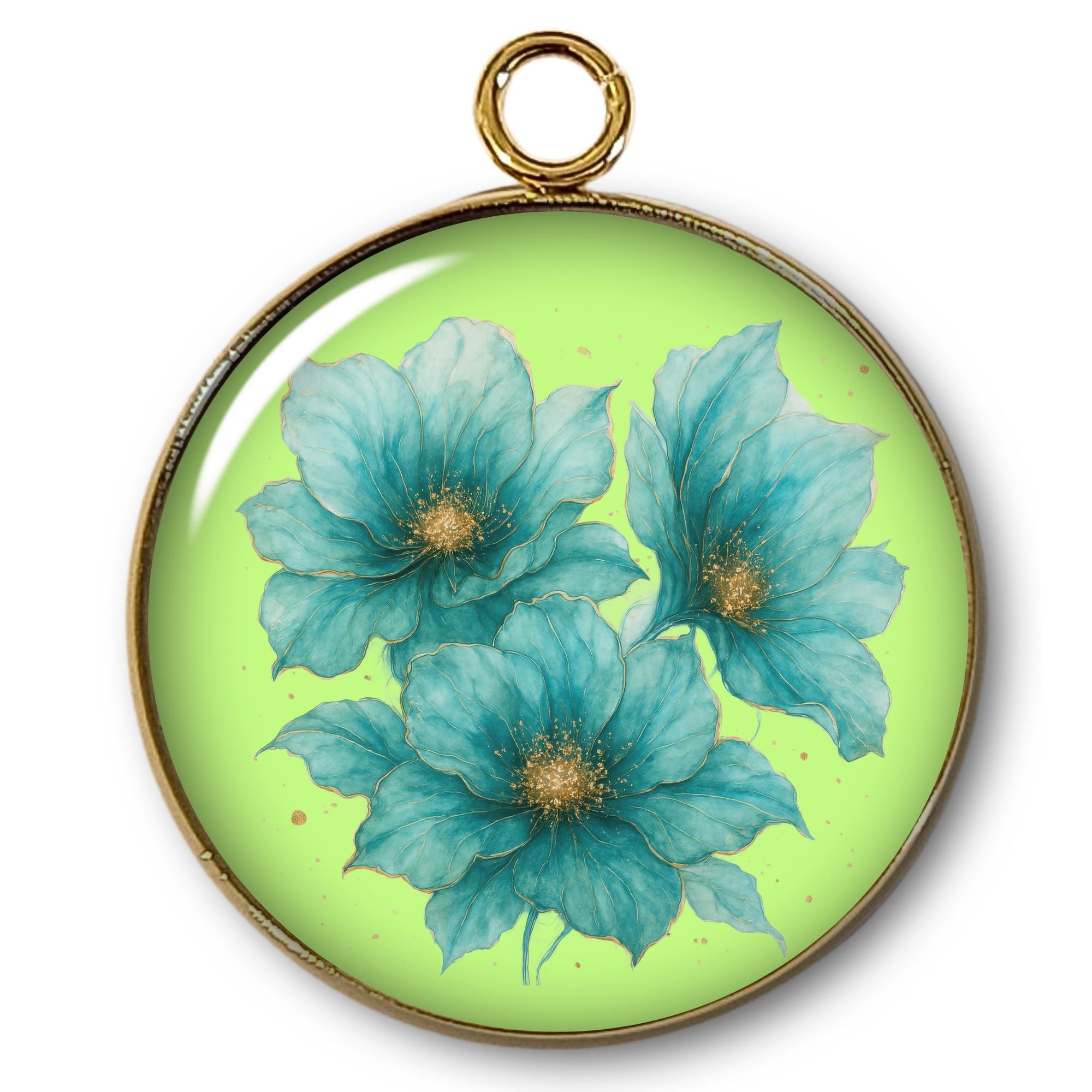 ARTSHOP Intemporel pendentif fleur doré x1