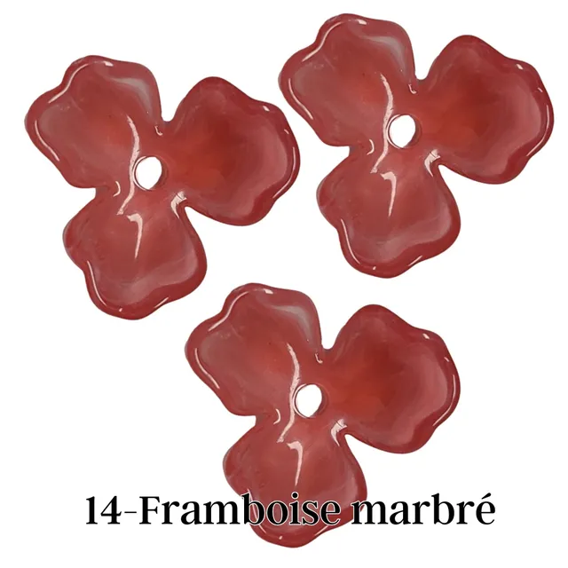 ARTSHOP Flower power 14 fleur orchidée framboise 20mm