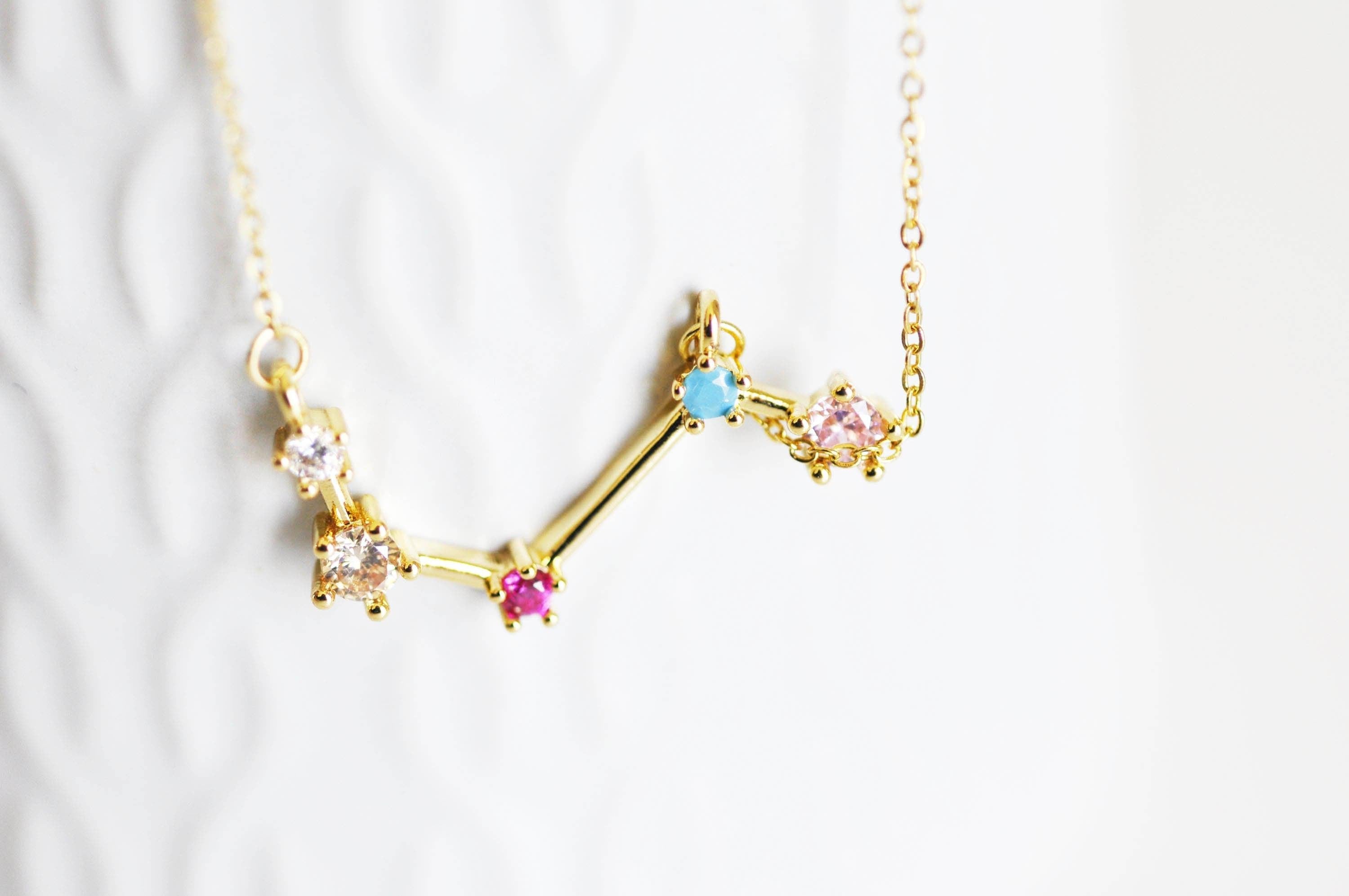 Gingerlily Perles G0486 chaîne collier constellation 45cm doré