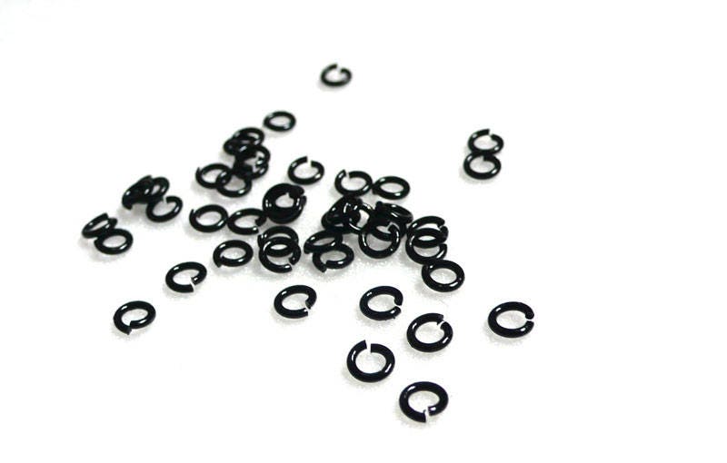 Gingerlily G710 anneaux ouverts noirs 5mm x50 sans nickel