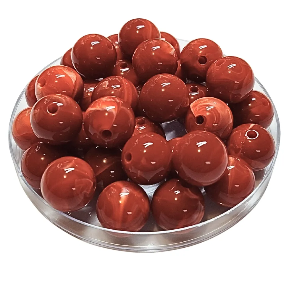 ARTSHOP 242 Boule Cornaline marbré 16 mm x15