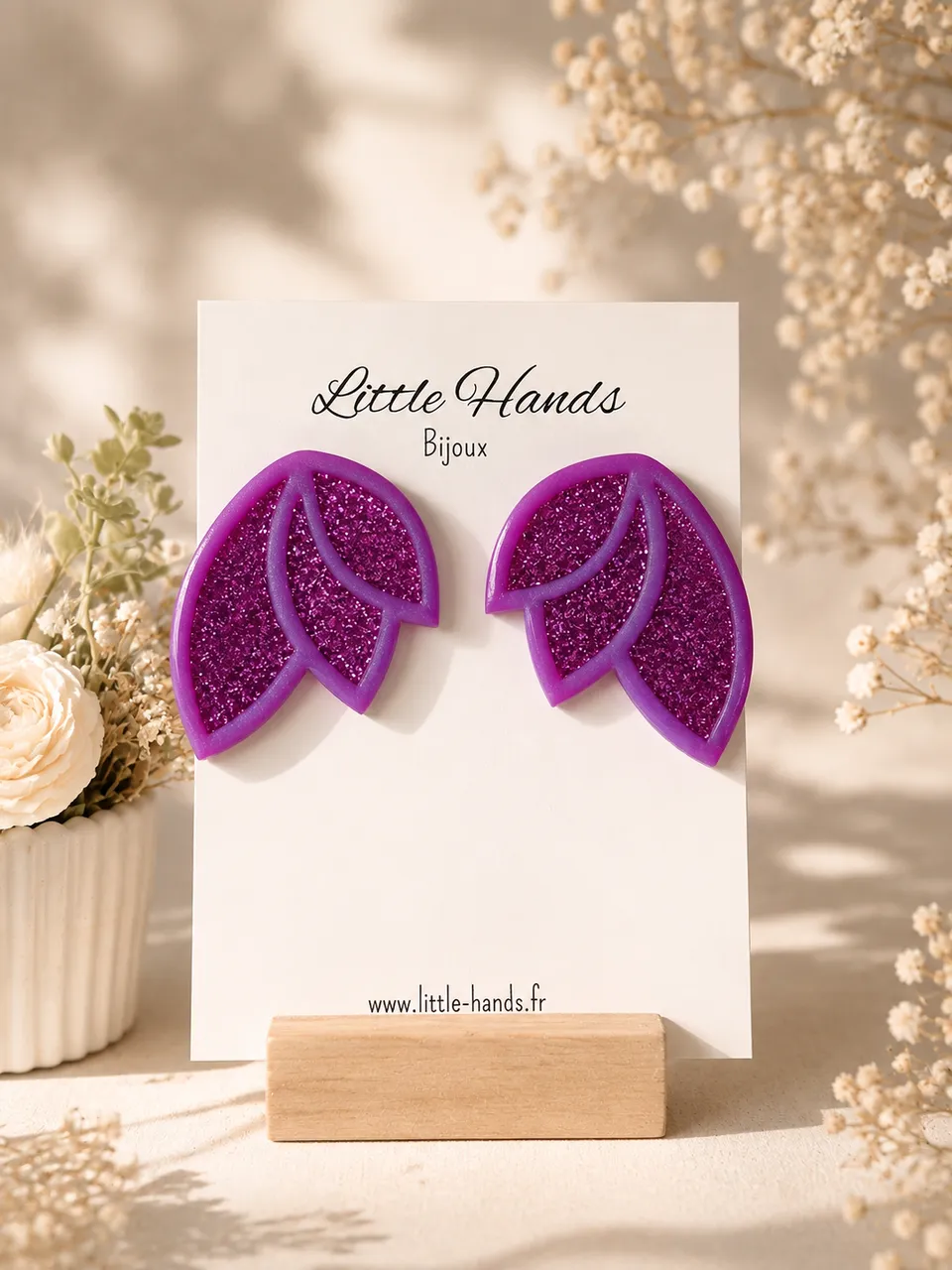 Little Hands Bijoux Poppy boucles d'oreilles violette