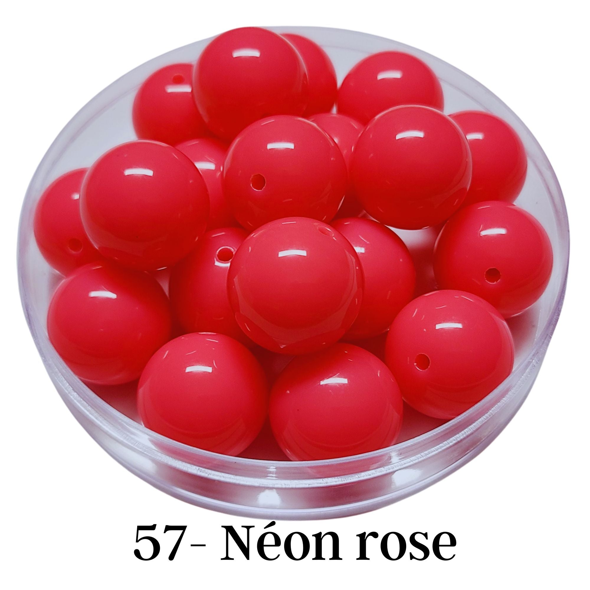 ARTSHOP Boules 20MM 57 perle acrylique néon rose x10