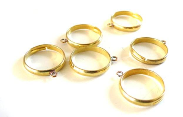 Gingerlily Apprêts support bague laiton doré 18mm x4