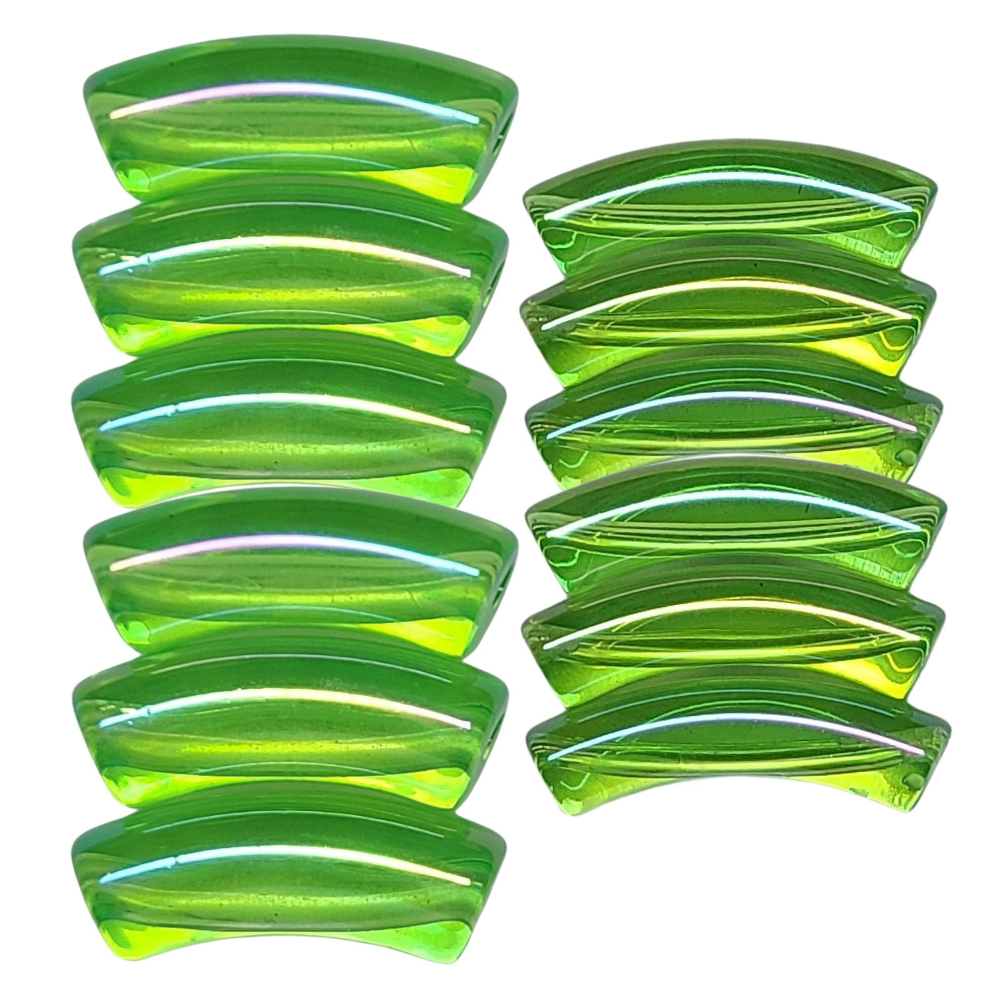ARTSHOP 389 tube incurvé vert clair AB 12MM x6