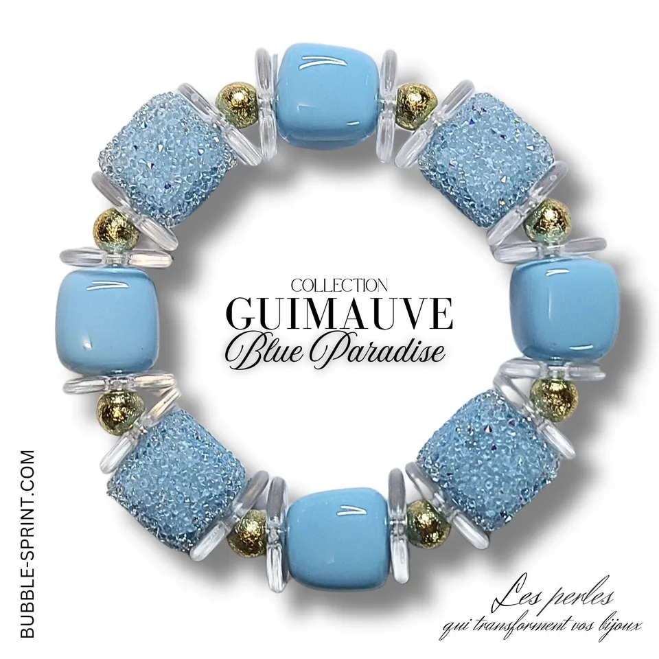 ARTSHOP Bijoux en KITS GUIMAUVE bracelet Blue Paradise kit