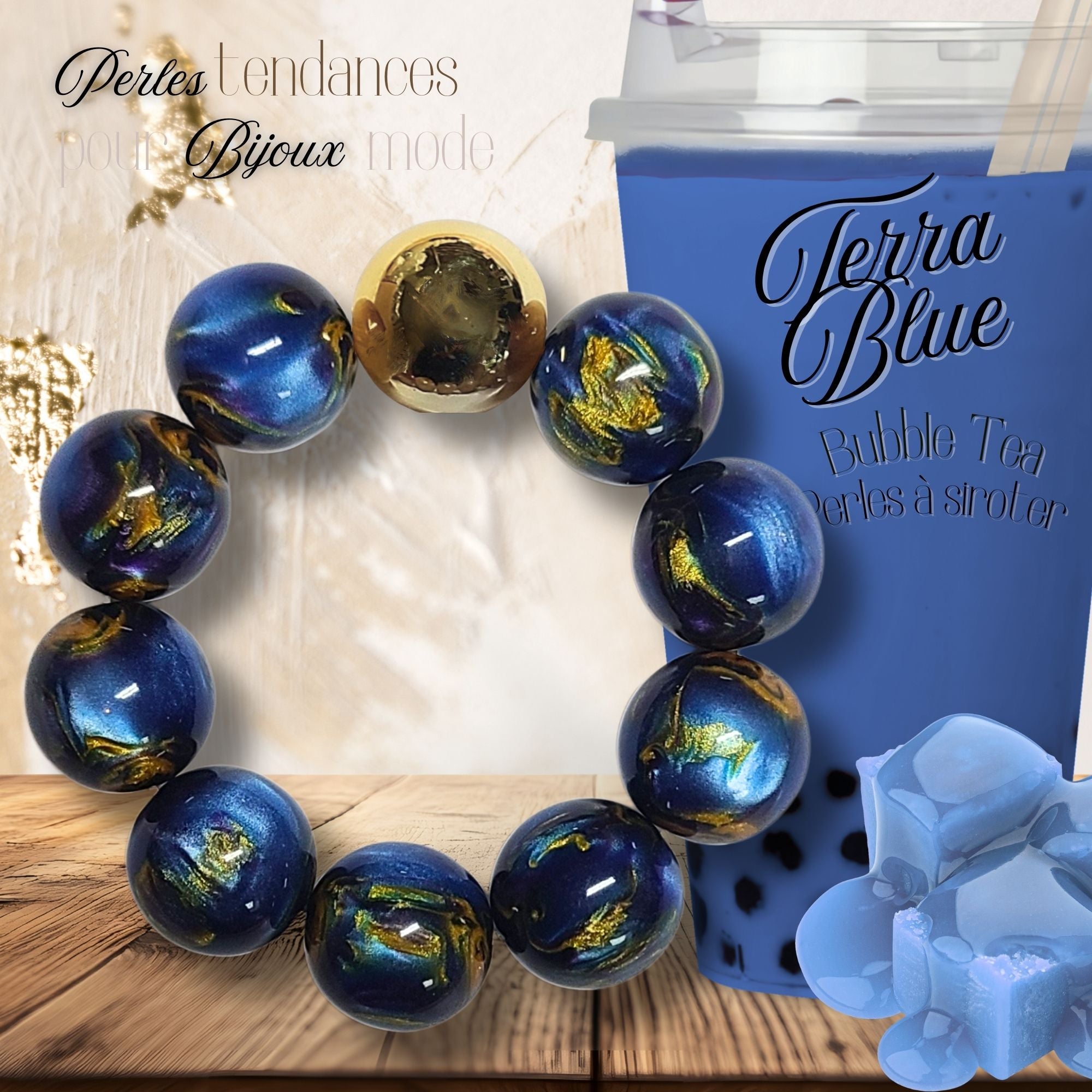 ARTSHOP Boules 20MM Terra Blue boule x1