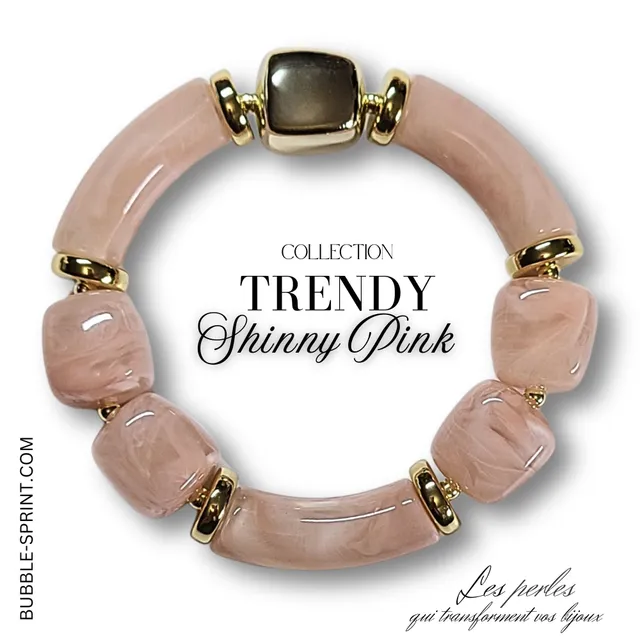 ARTSHOP Trendy Bracelet Shinny Pink kit à faire soi-même
