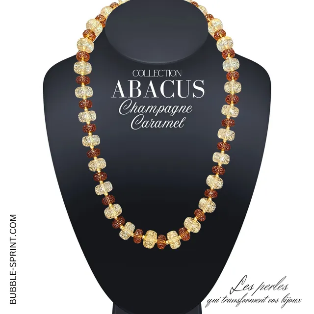 ARTSHOP Abacus collier champagne caramel 54 cm kit