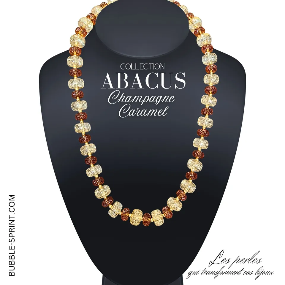 ARTSHOP Abacus collier champagne caramel 54 cm kit
