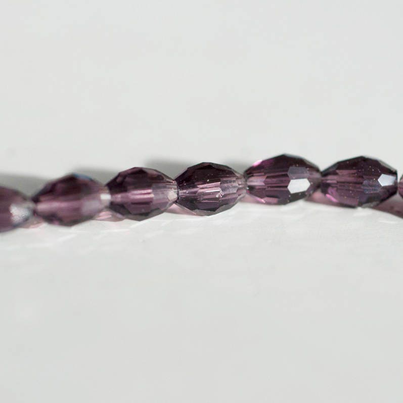 Gingerlily G572 perles verre facettées violettes 6mm fil