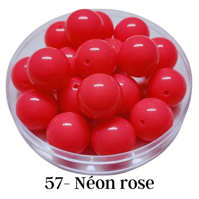 ARTSHOP Boules 20MM 57 perle acrylique néon rose x10