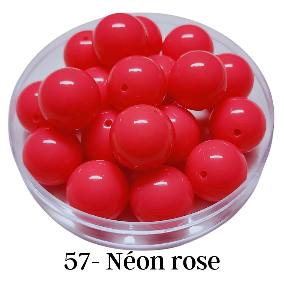 ARTSHOP Boules 20MM 57 perle acrylique néon rose x10