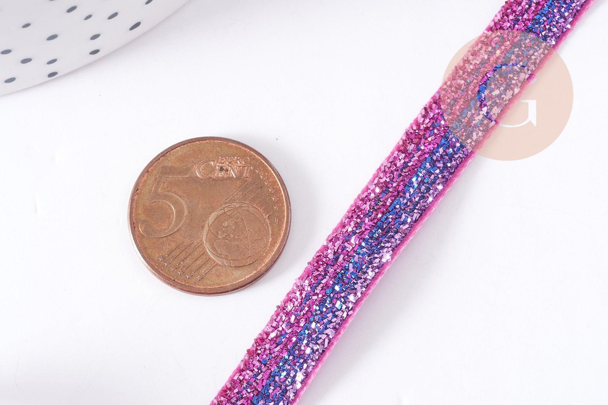 Gingerlily Perles G8908 ruban paillettes violet 10mm 1m
