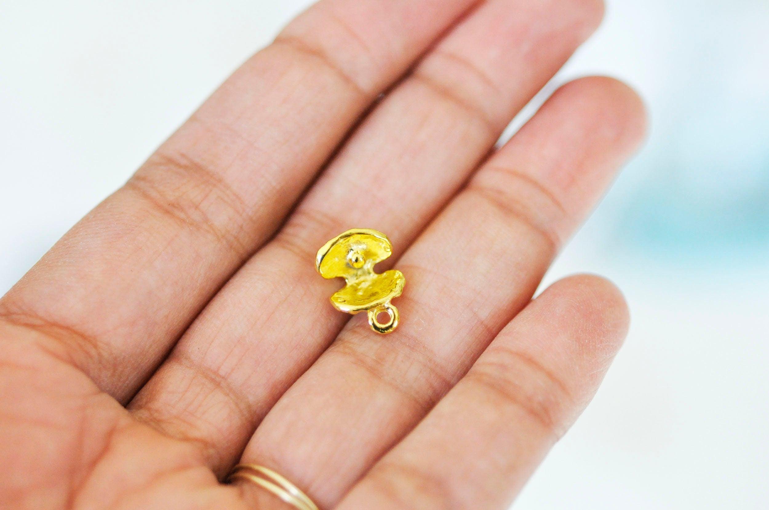 Gingerlily Pendentifs pendentif coquillage doré 15mm x2