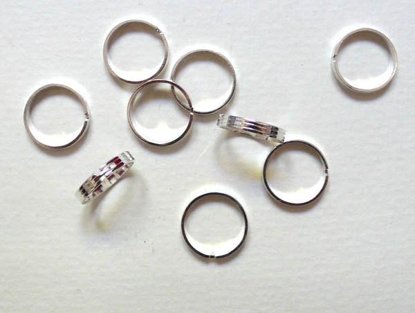 Gingerlily Apprêts Support G2489 bague réglable argenté x4