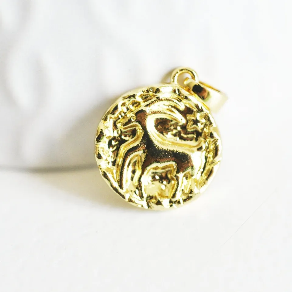 Gingerlily Médaille Capricorne laiton doré 16,5mm