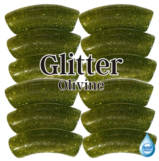 ARTSHOP Tubes Glitters 324 tube incurvé olivine 12mm x1 résine